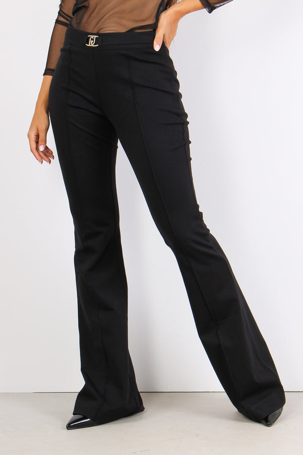 Pantalone Zampa Logo Cinturino Nero-2