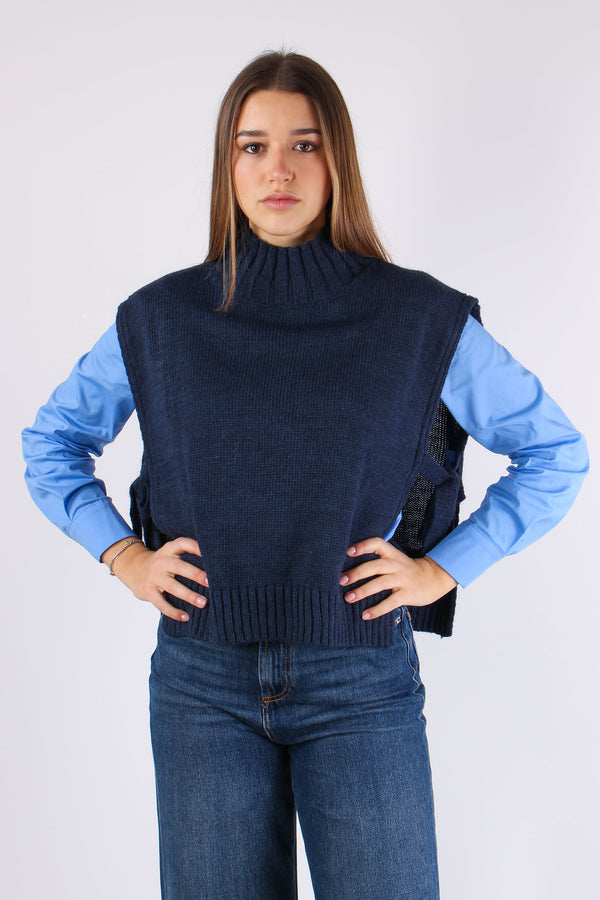 Gilet Fiocchi Laterali Blu-2