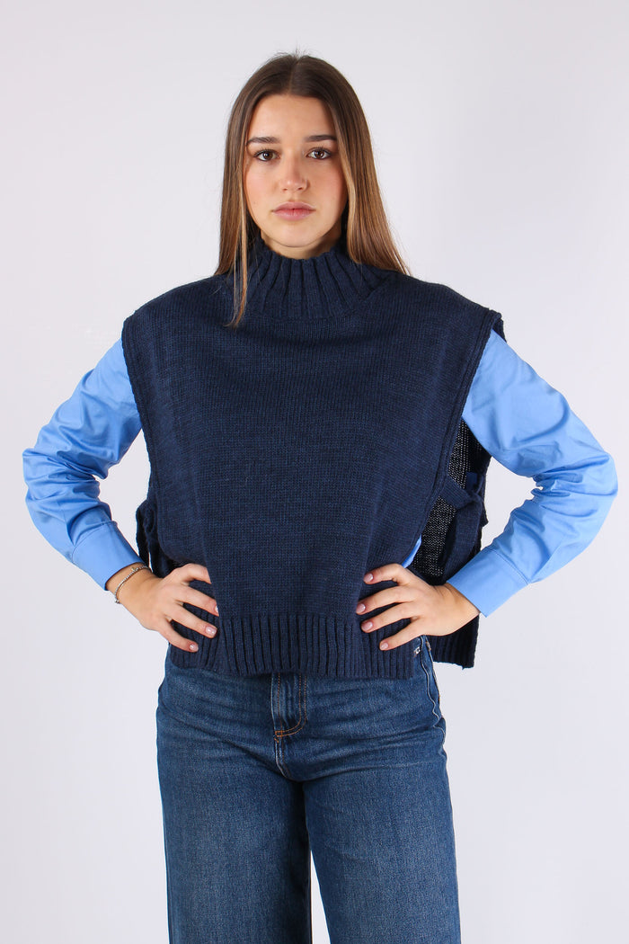 Gilet Fiocchi Laterali Blu-2