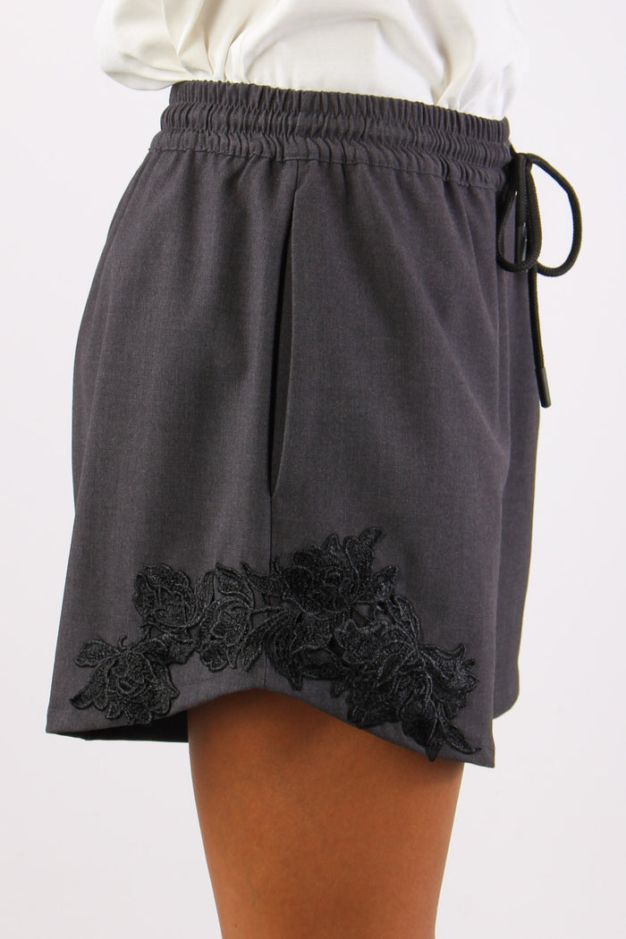Short Inserto Macrame Antracite-7