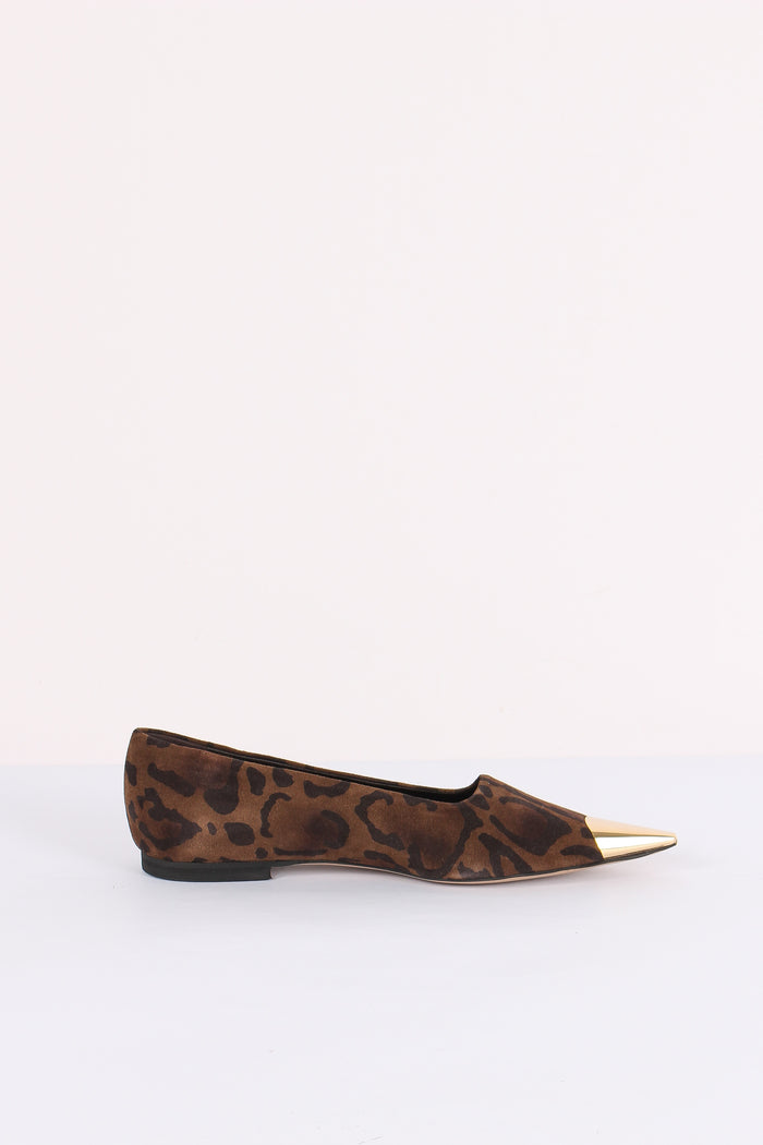 Ballerina Animalier Punta Oro Animalier