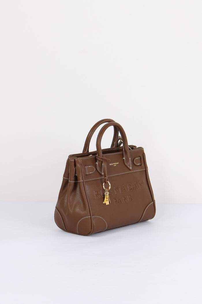 Mini Shopping Impunture Contrasto Brown-6