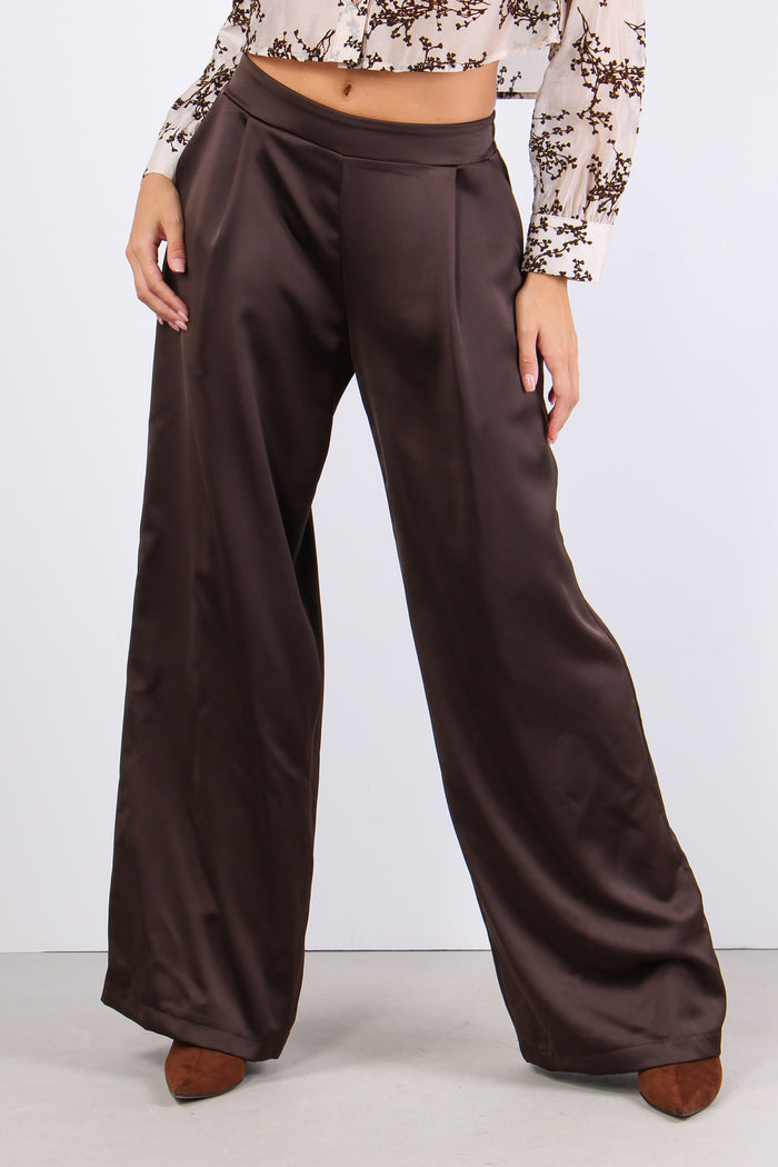 Pantalone Effetto Raso Pences Moro-2