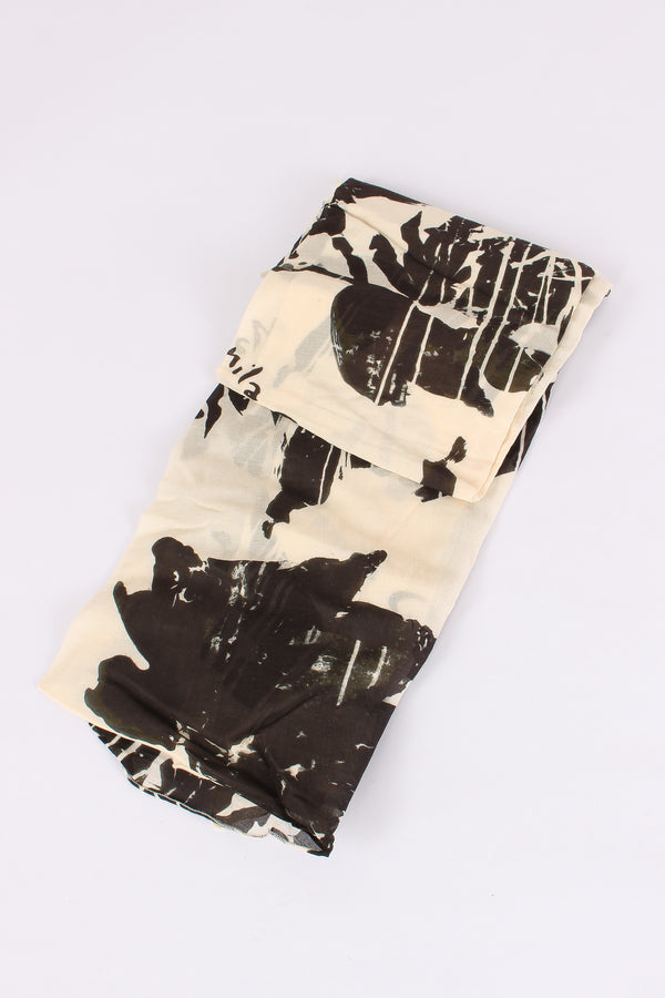 Foulard Cotone Seta Fantasia Avorio
