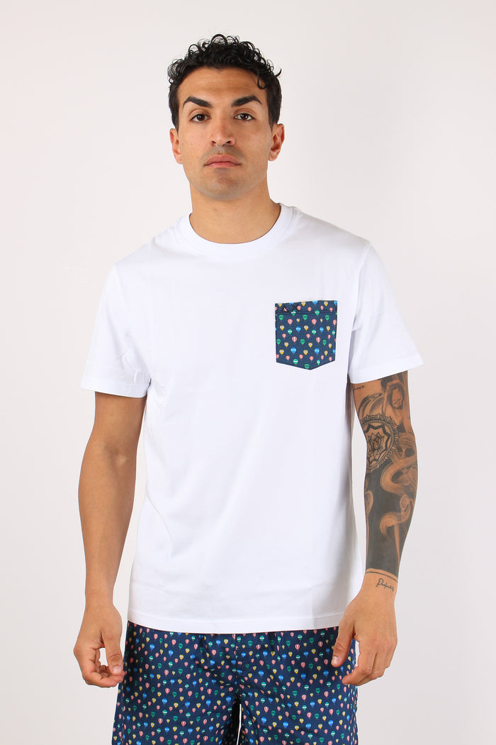 T-shirt Taschino Fantasia Bianco/giallo-3