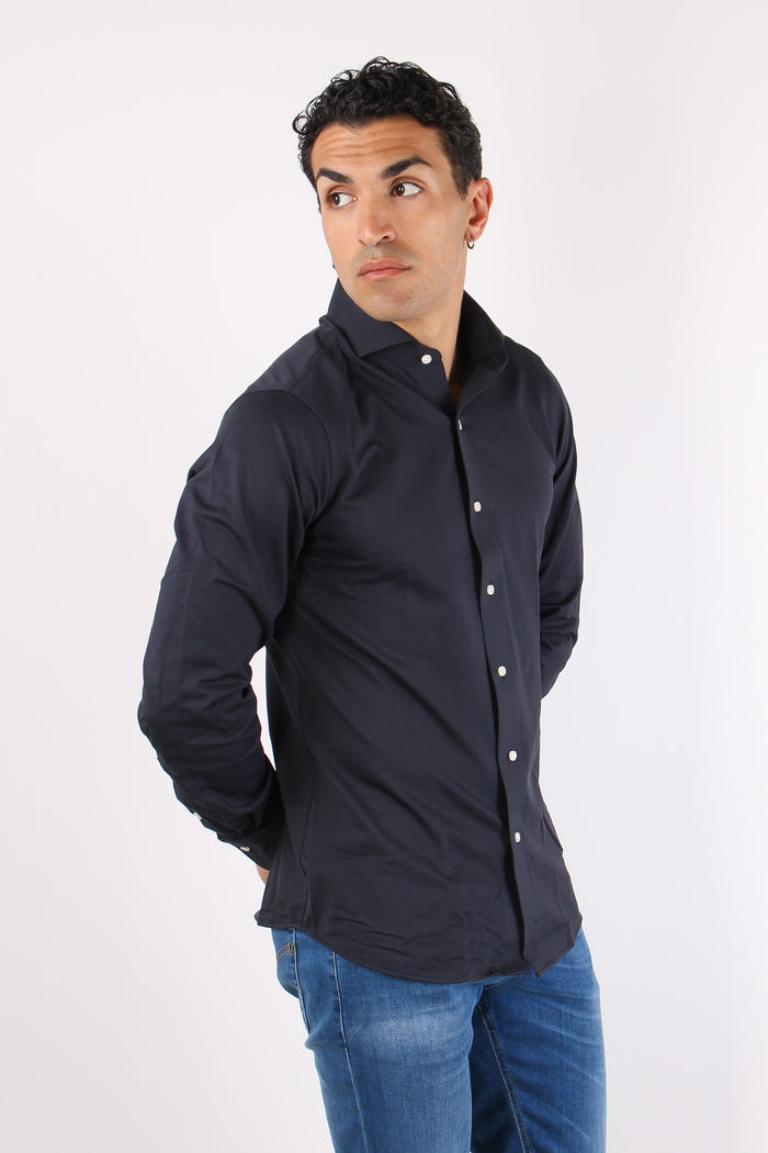Camicia Technical Piquet Navy-5