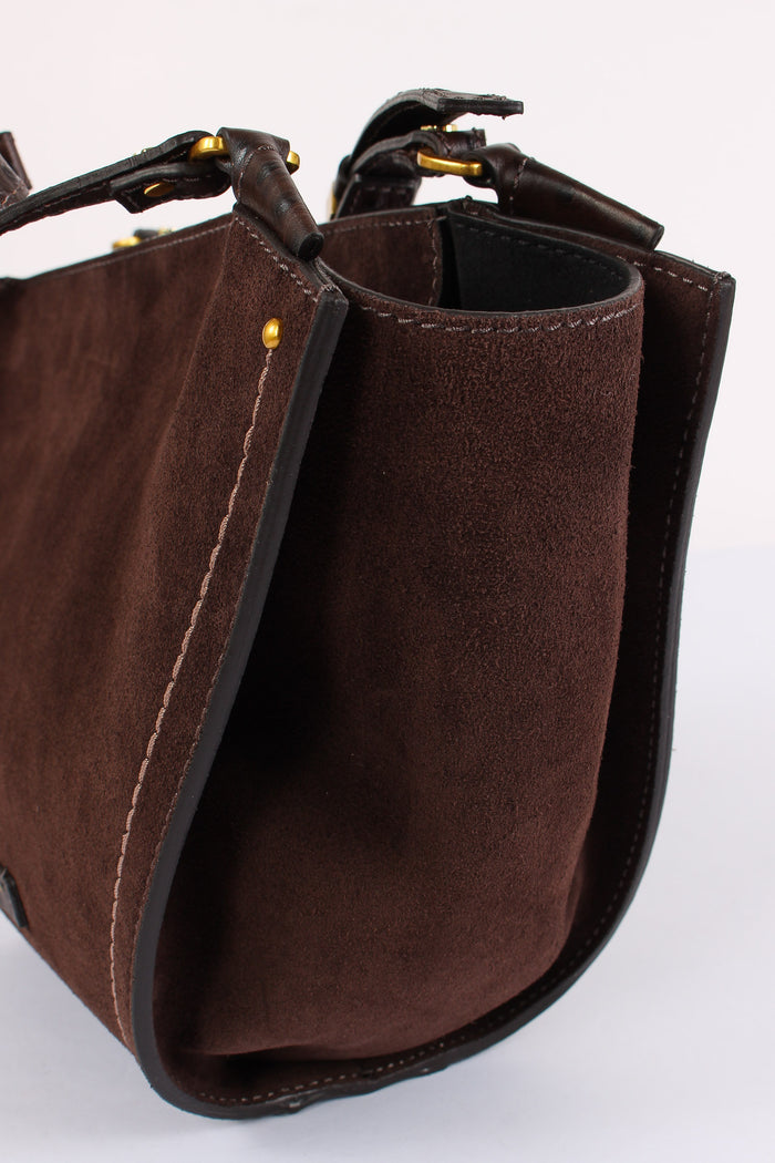 Bloom Shopping Suede Stampa Struzzo Moka-5