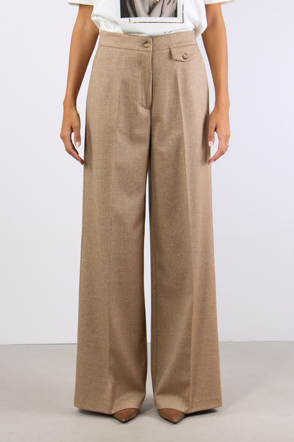 Pantalone Taschino Spinato Cammello-2