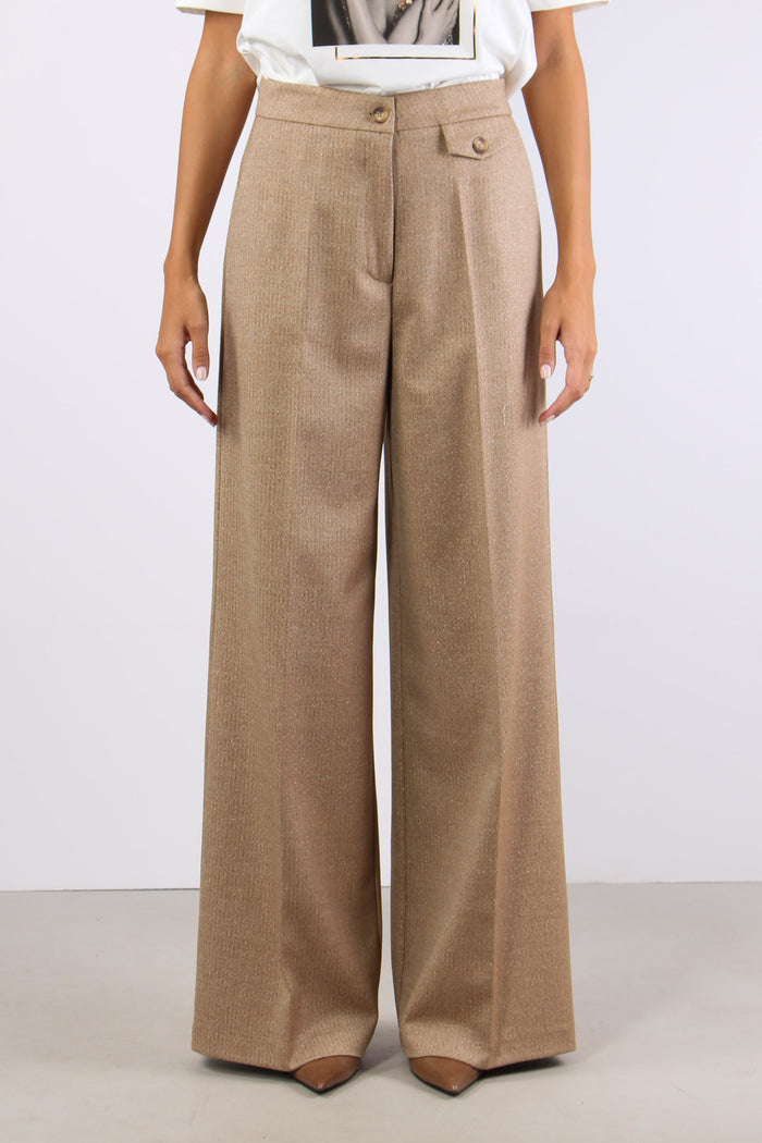 Pantalone Taschino Spinato Cammello-2