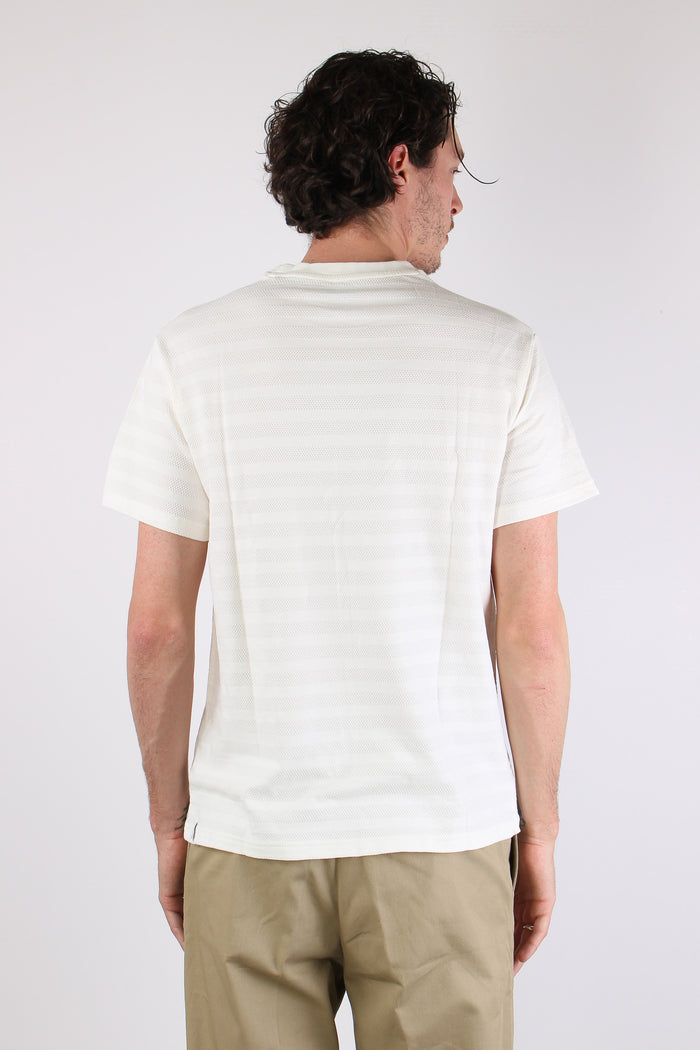 T-shirt Girocollo Basica Off White-4