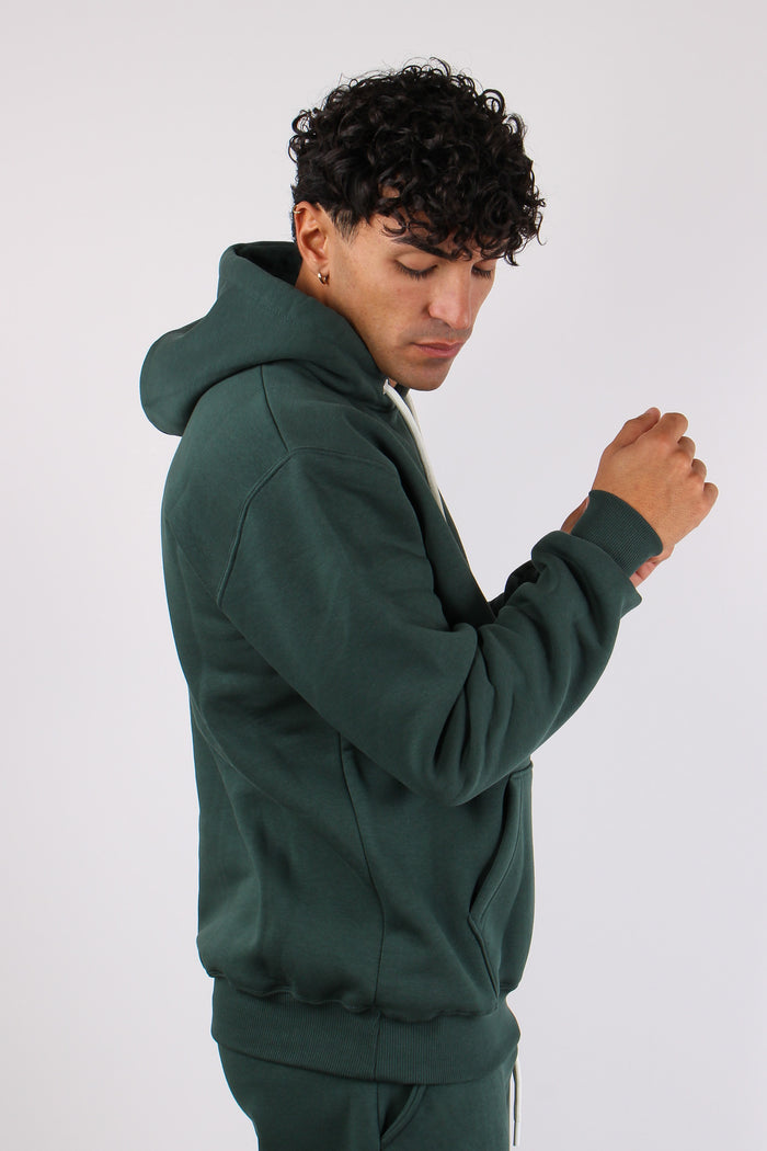 Felpa Cappuccio Logo Verde Bosco-7