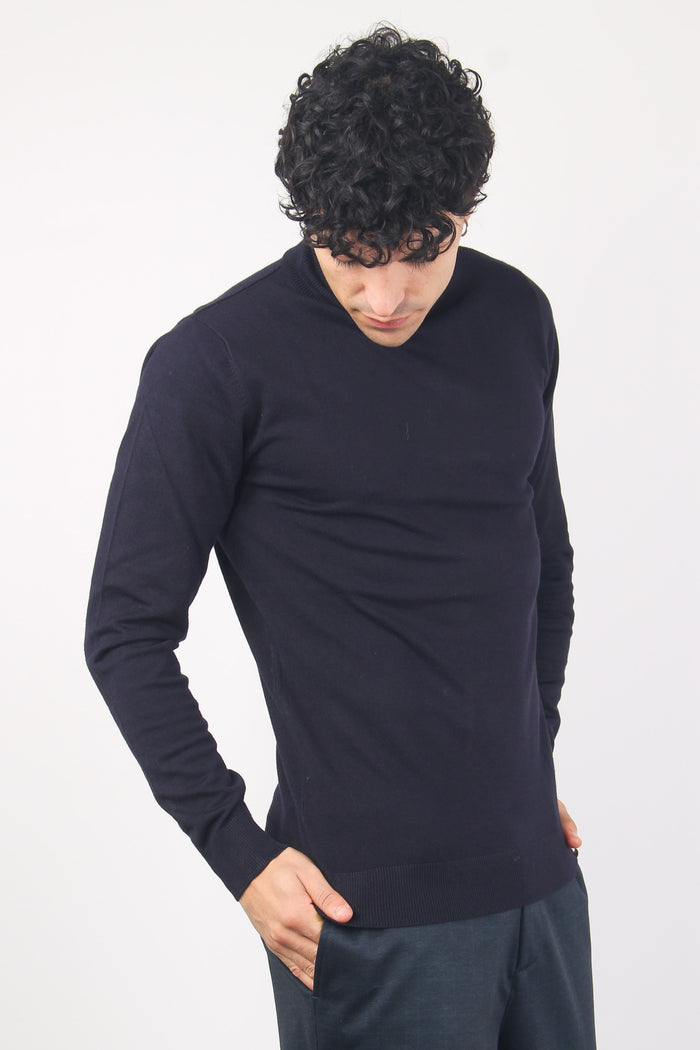 Maglia Dolcevita Navy-4