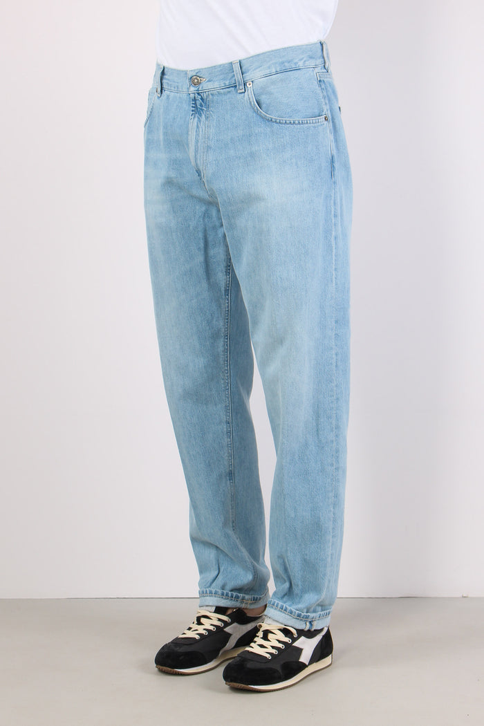 Ervin Denim Gamba Morbida Denim Chiaro-3