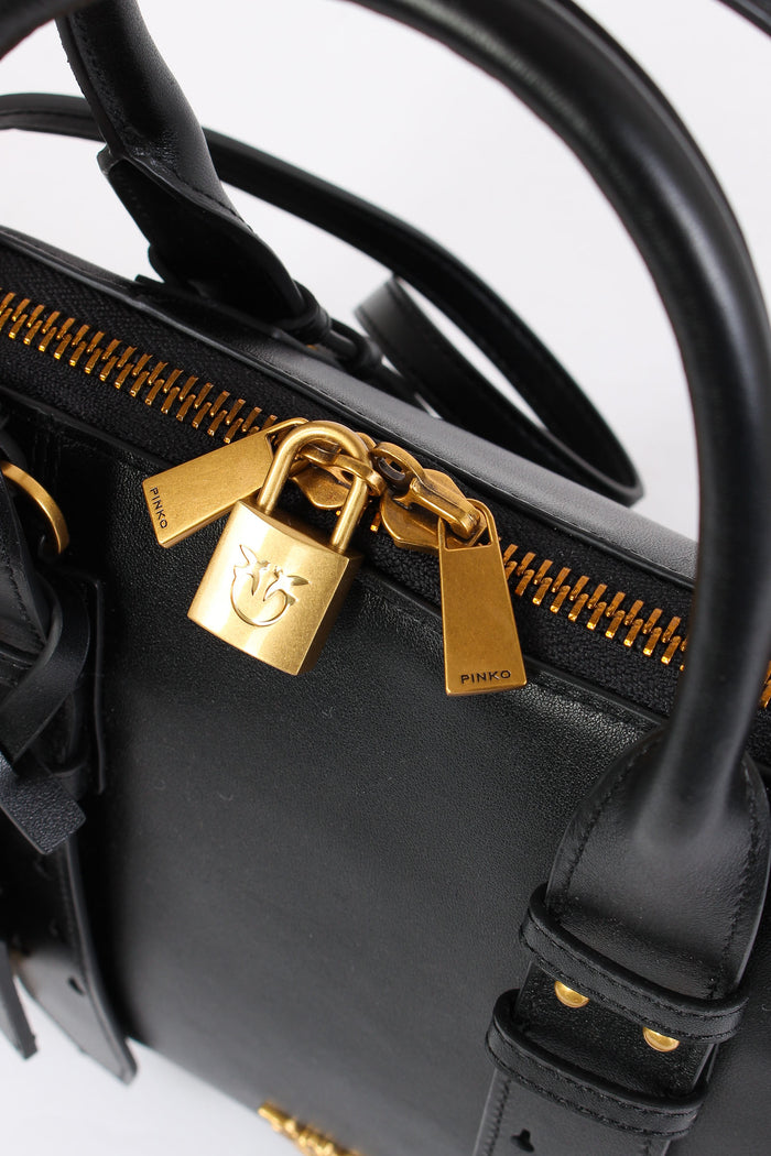 Bowling Bag Media Vitello Nero/gold-5