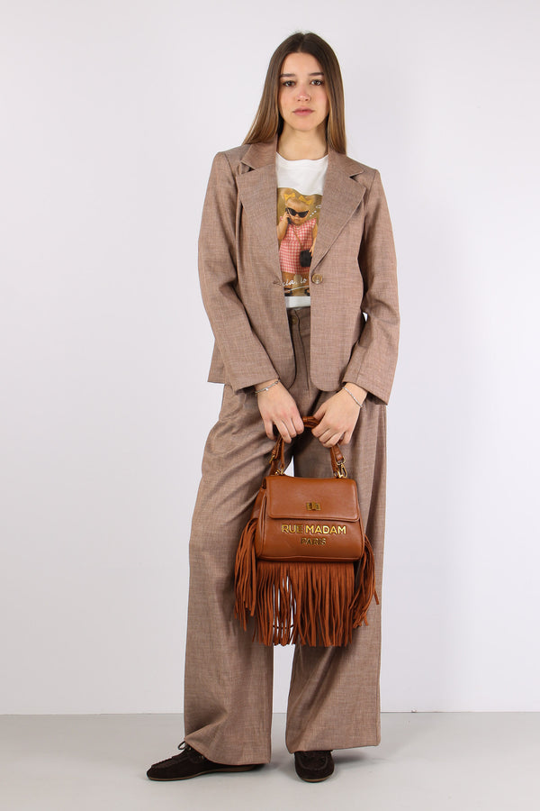 Giacca 2 Botoni Effetto Grisag Caffe-2