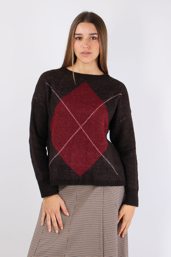 Maglia Maxi Rombi Moro/bordeuax