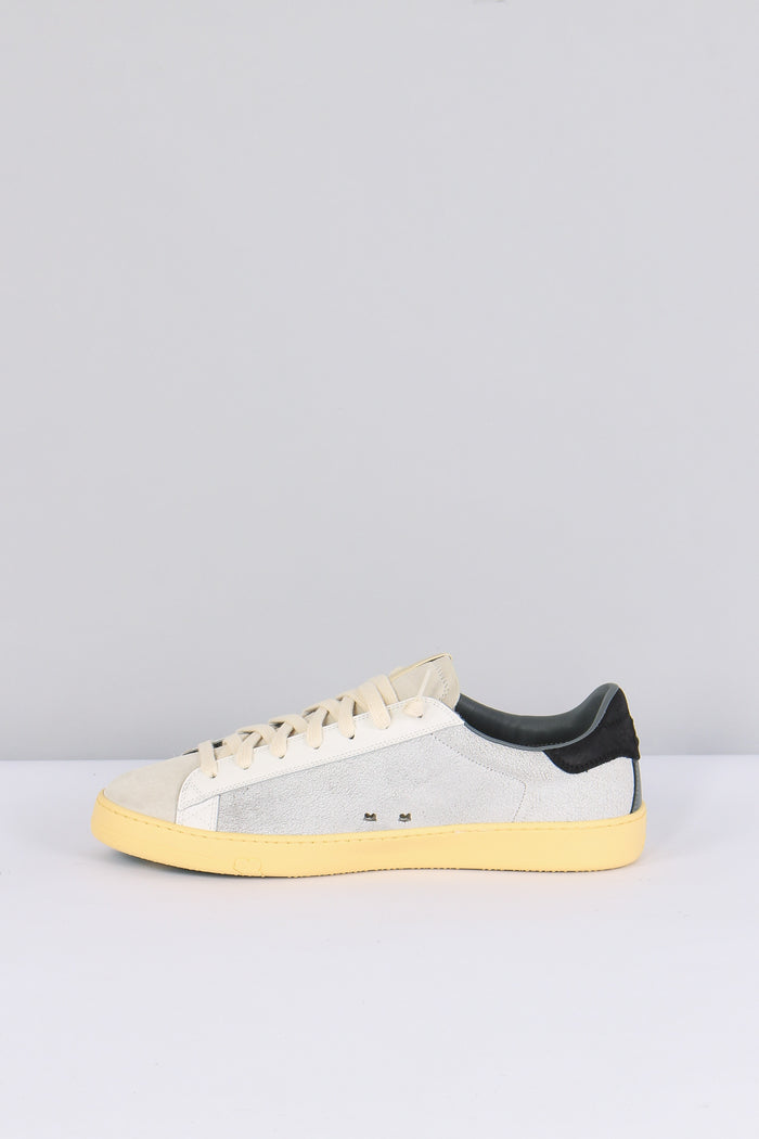 Sneakers Bimateriale Camoscio Grey/black-9