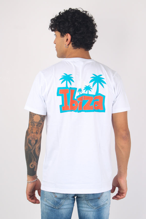 T-shirt Stampa Ibiza Bianco-2