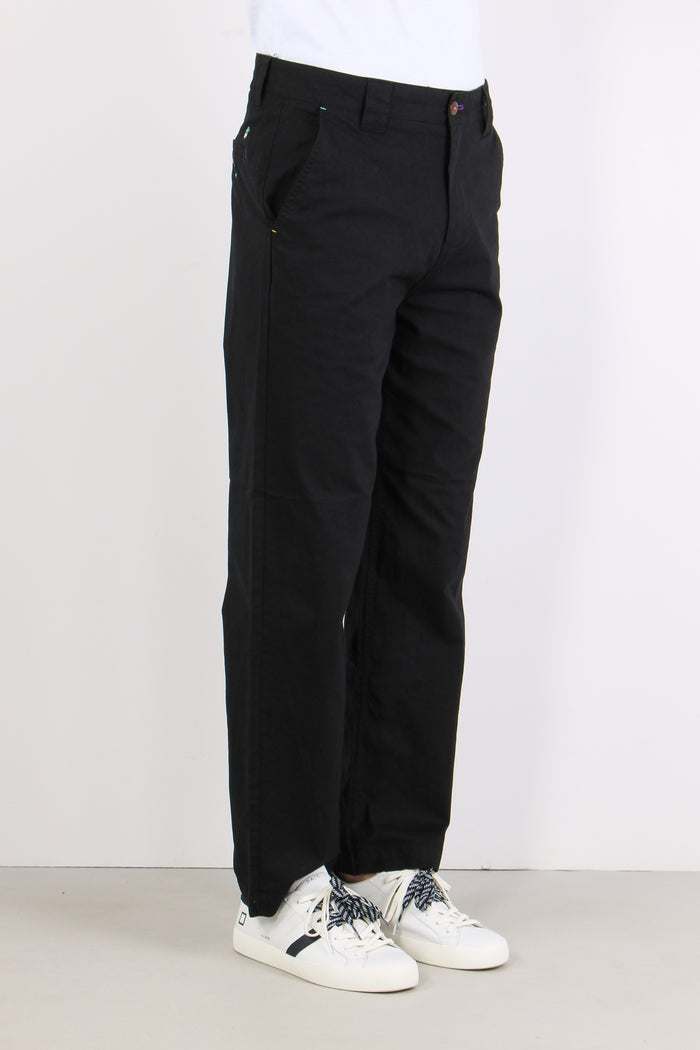 Pantalone Gamba Larga Nero-5