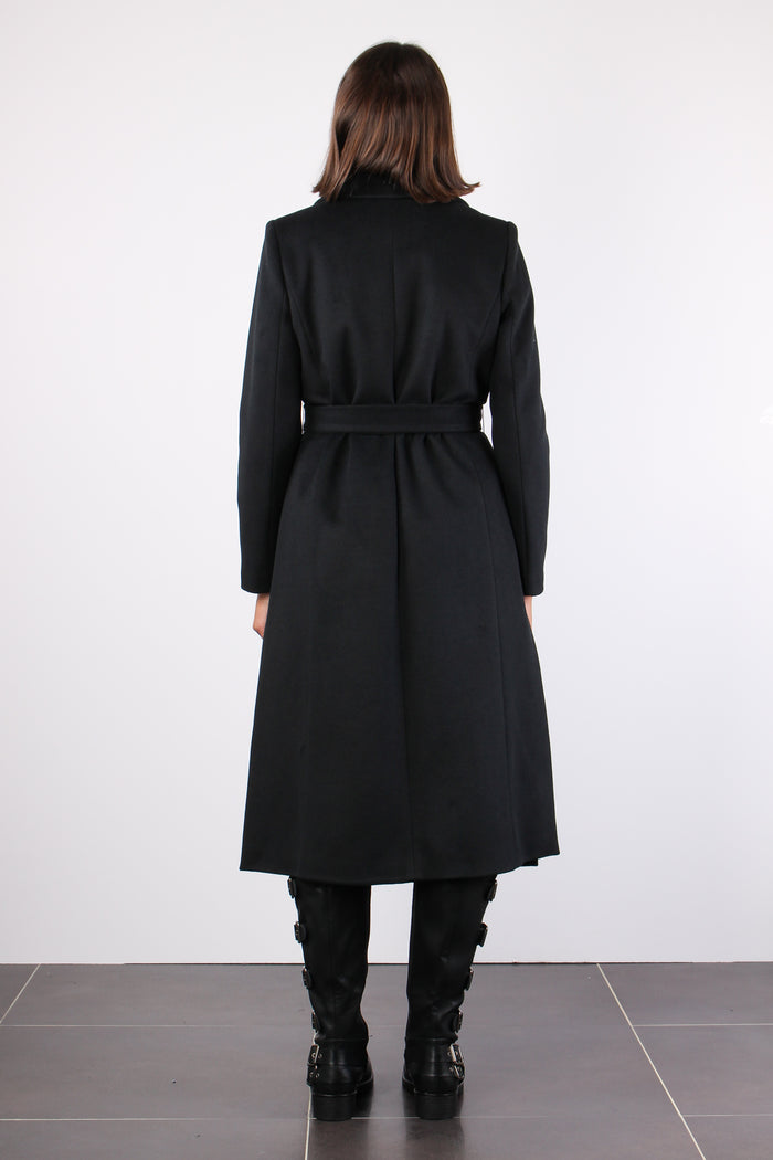 Cappotto Vestaglia Spacchi Nero-3