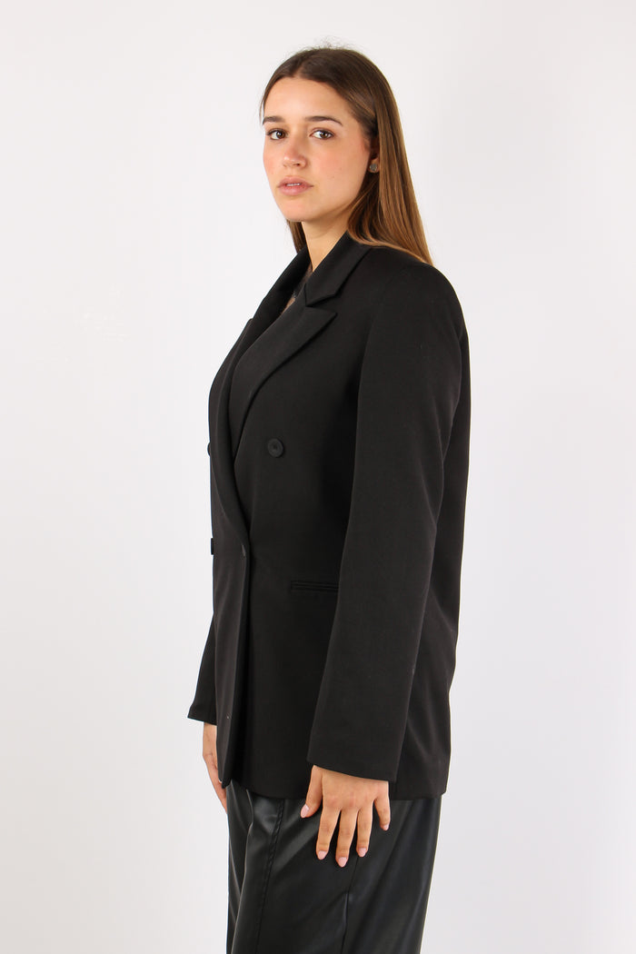 Giacca Doppiopetto Ricamo Mon Nero-7