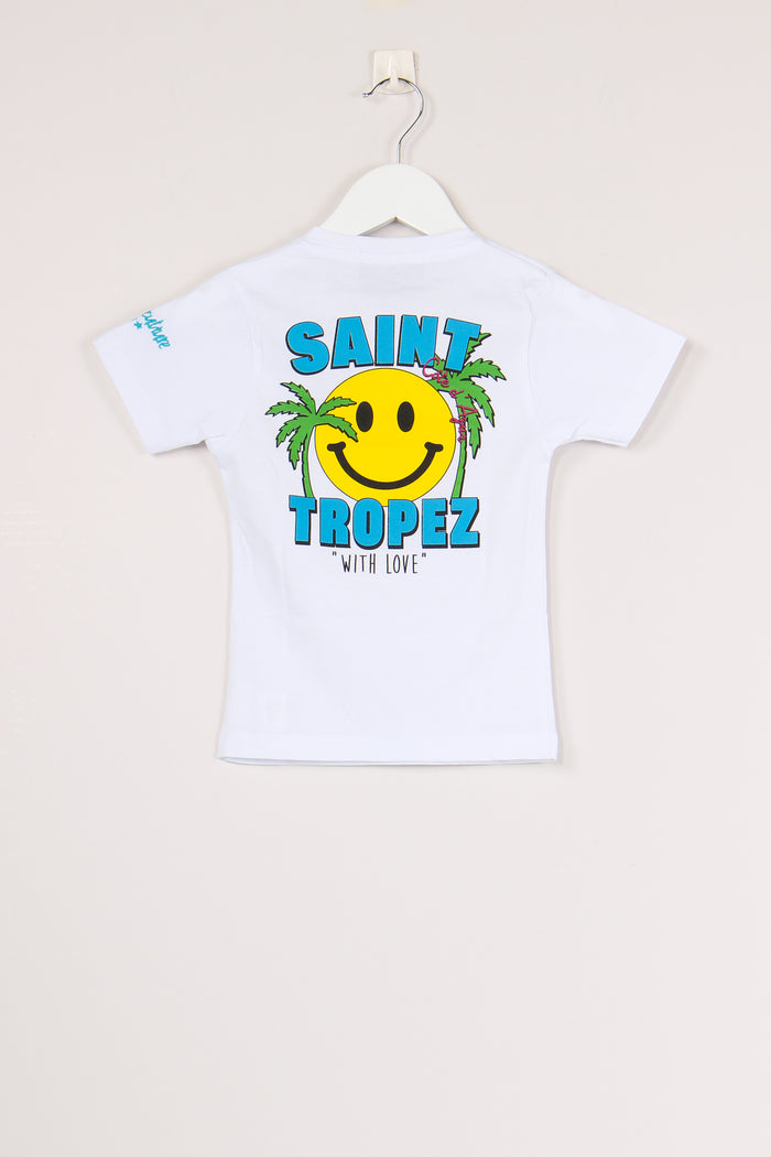T-shirt Ricamo Smile Saint Tr White-2