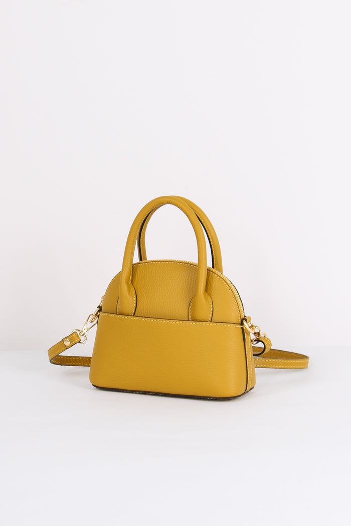 Borsa 100% Pelle Made In Italy Giallo-2