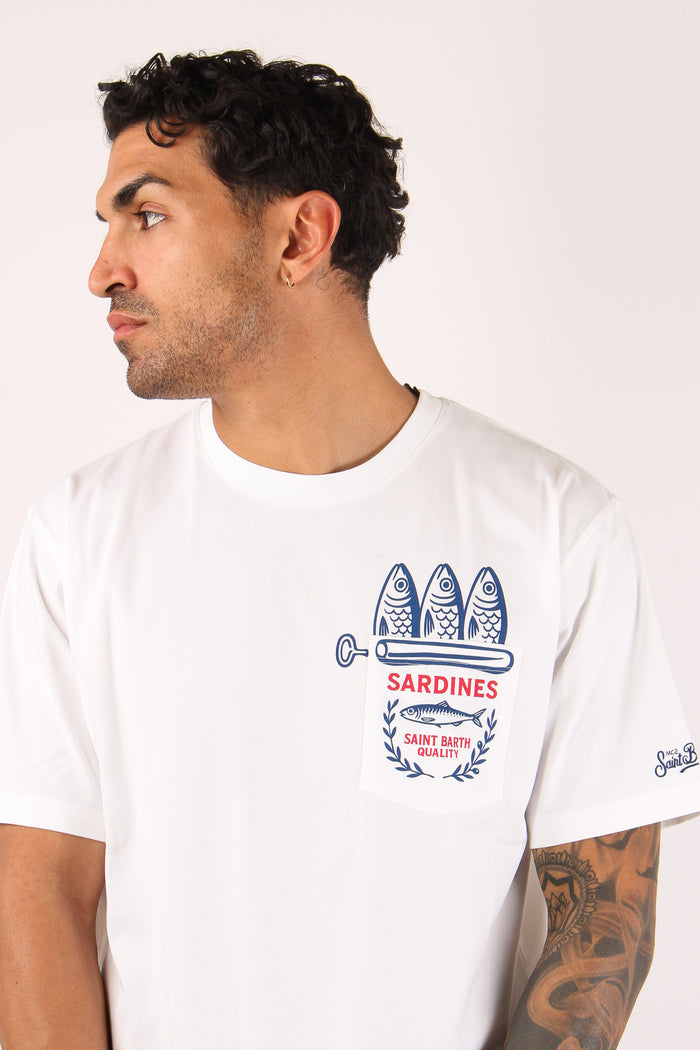 T-shirt Stampa Bianco-3