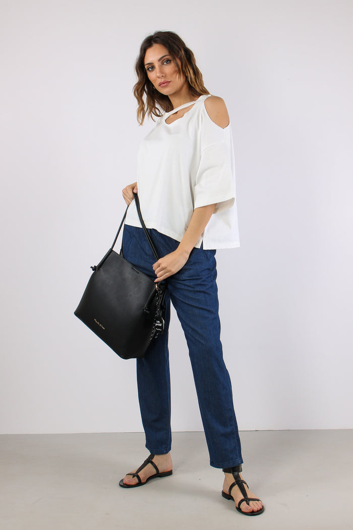 T-shirt Cut Out Panna-7