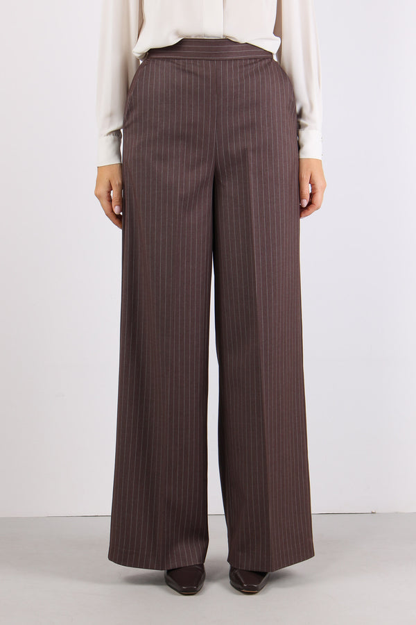 Pantalone Palazzo Gessato Taupe-2