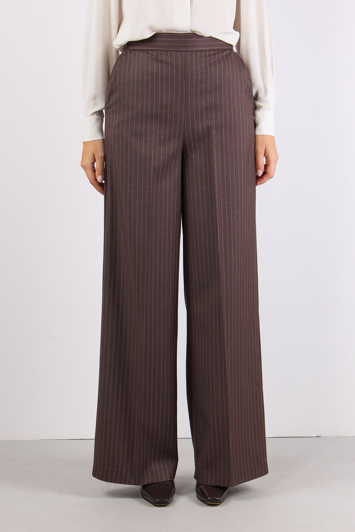 Pantalone Palazzo Gessato Taupe-2