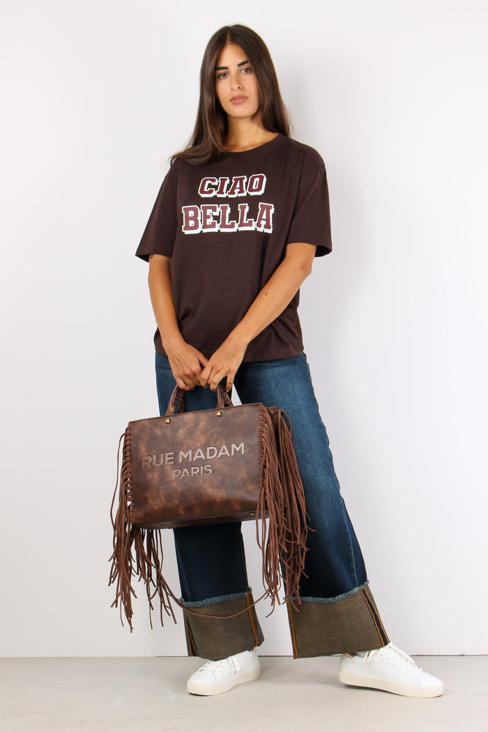 T-shirt Regular Ciao Bella Moro/bordeaux-5