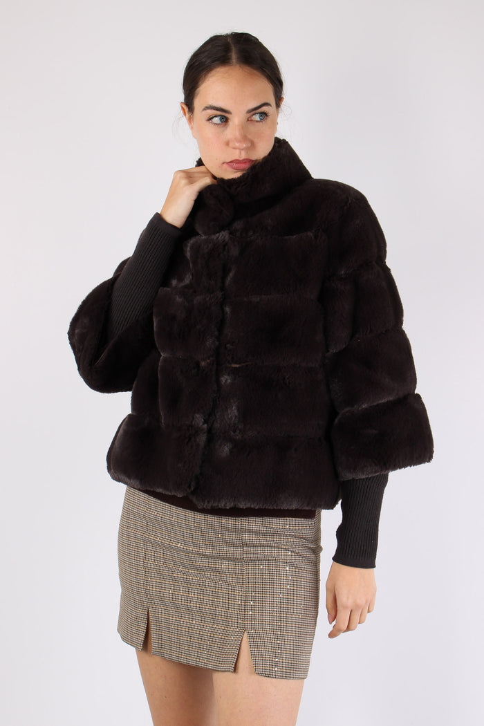 Marila Pelliccia Corta Manicot Shopping-3