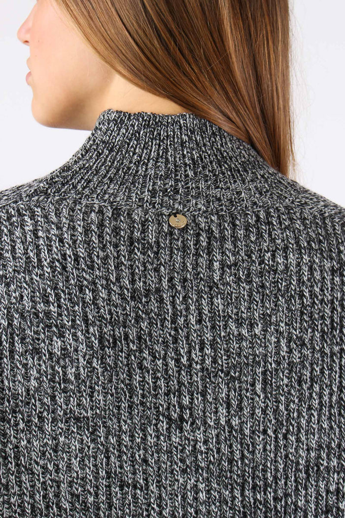 Maglia Collo Alto Nero/star White-8