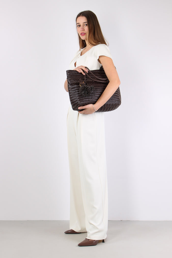 Rojer Pantalone Fluido Pences Ivory-3