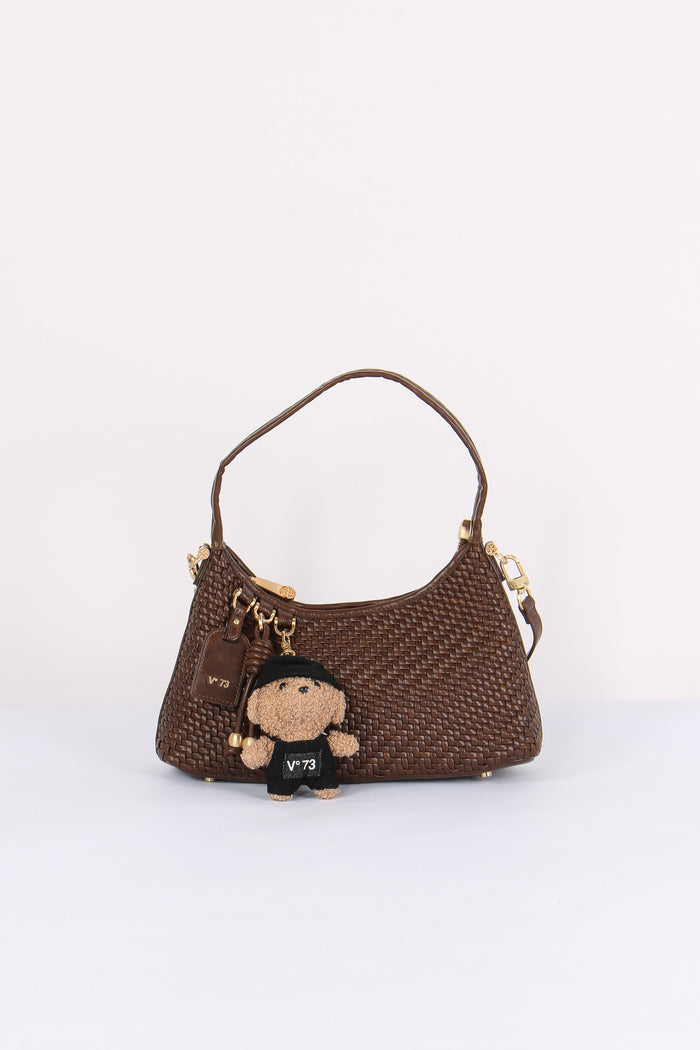 Zelda Pochette Intreccio Ecopelle Moro