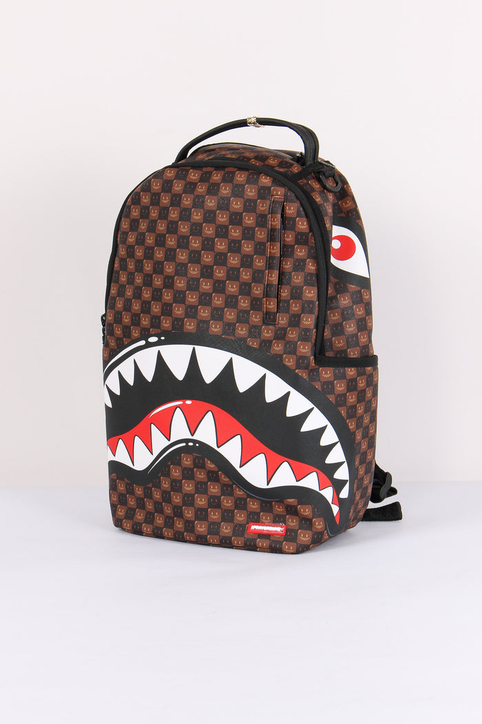 Backpack Sharks In Paris Check Marrone-2