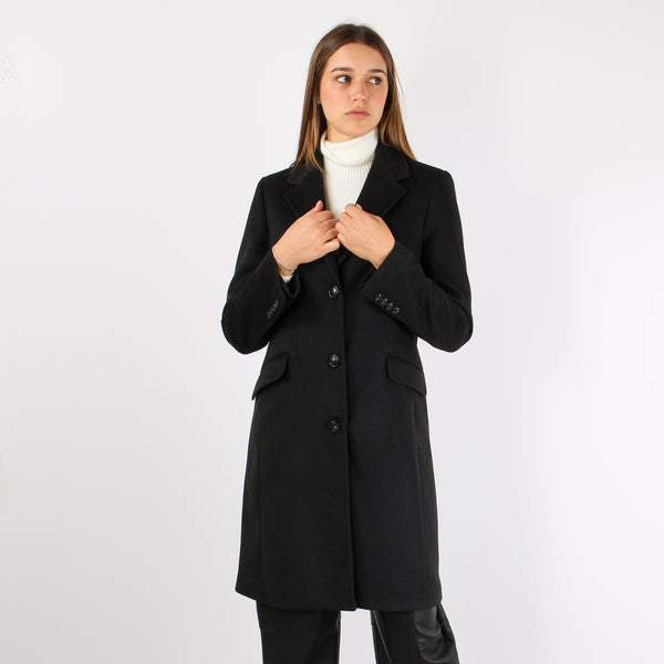 Cappotto New York Collo Lancia Nero-2