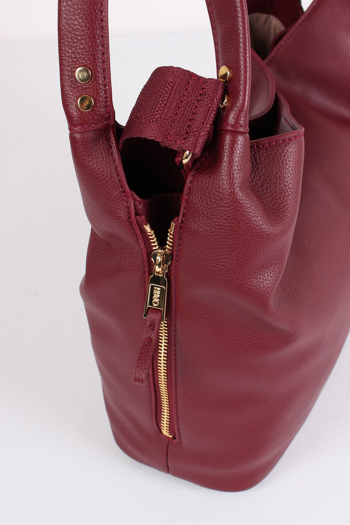 Hobo Maxi 2 Manici Zip Red Wine-5