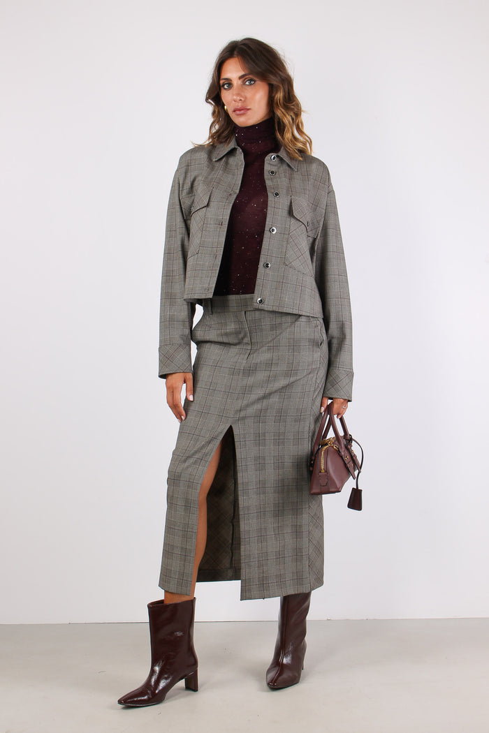 Oncidium Overshirt Tasche Appl Beige/bordeaux