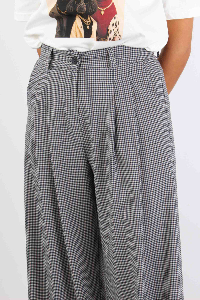 Pantalone Doppia Pences Micro Blu/bordeuax-7