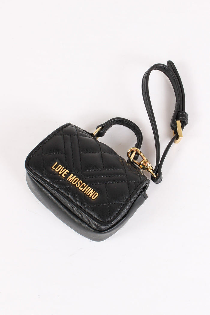 Portachiavi Mini Bag Matelasse Nero