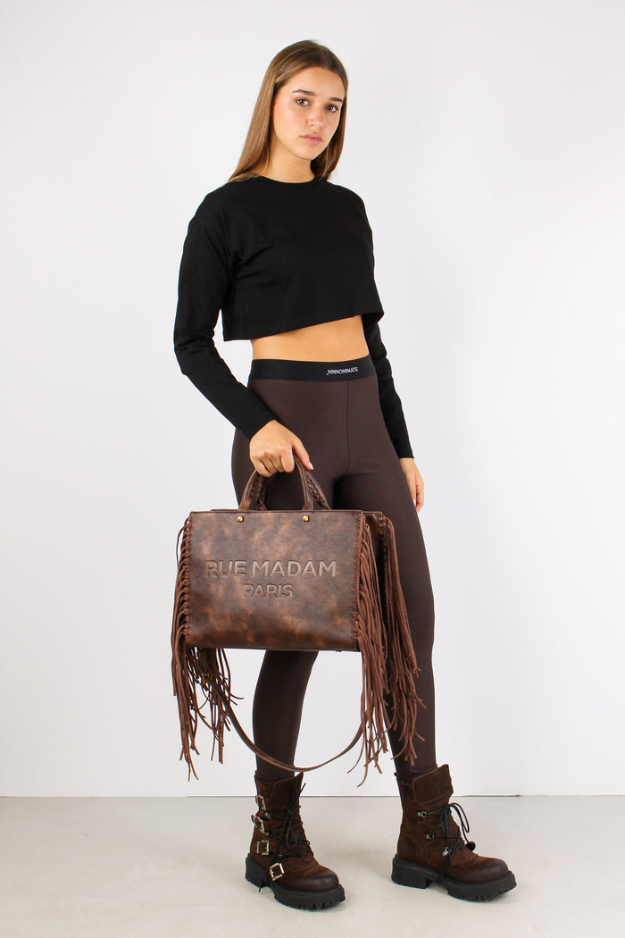 T-shirt Cropped M/l Nero-5