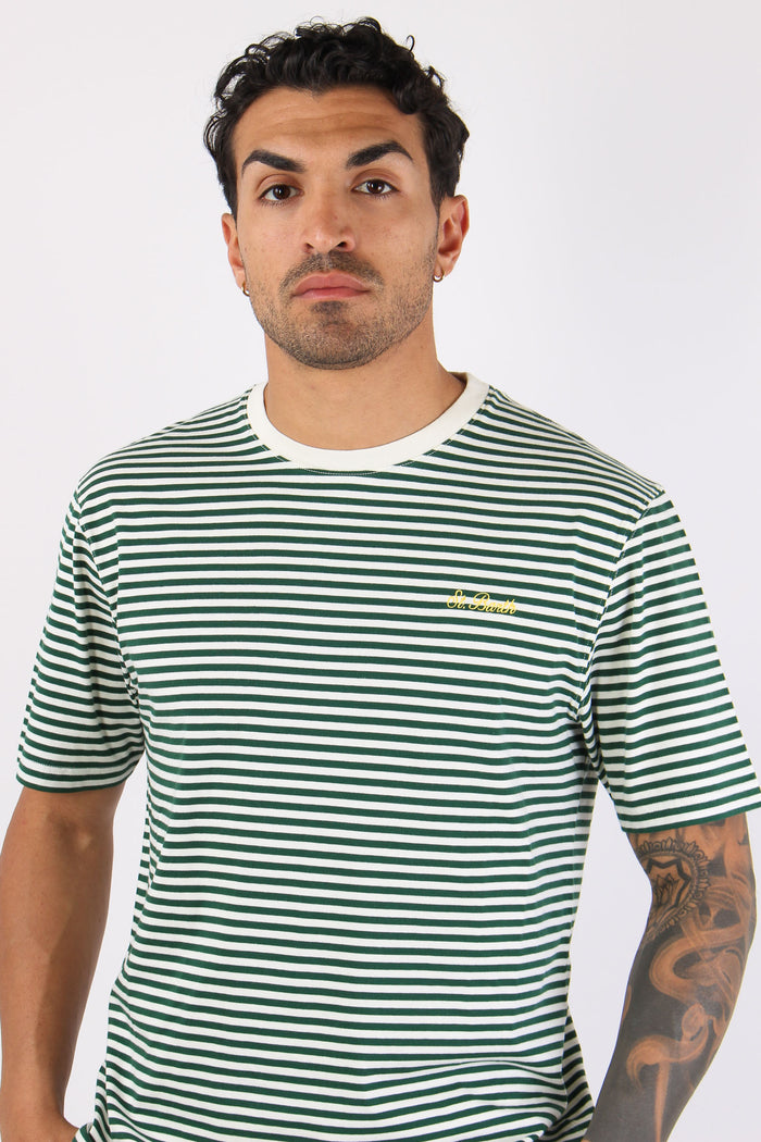 T-shirt Righe Verde/bianco-3