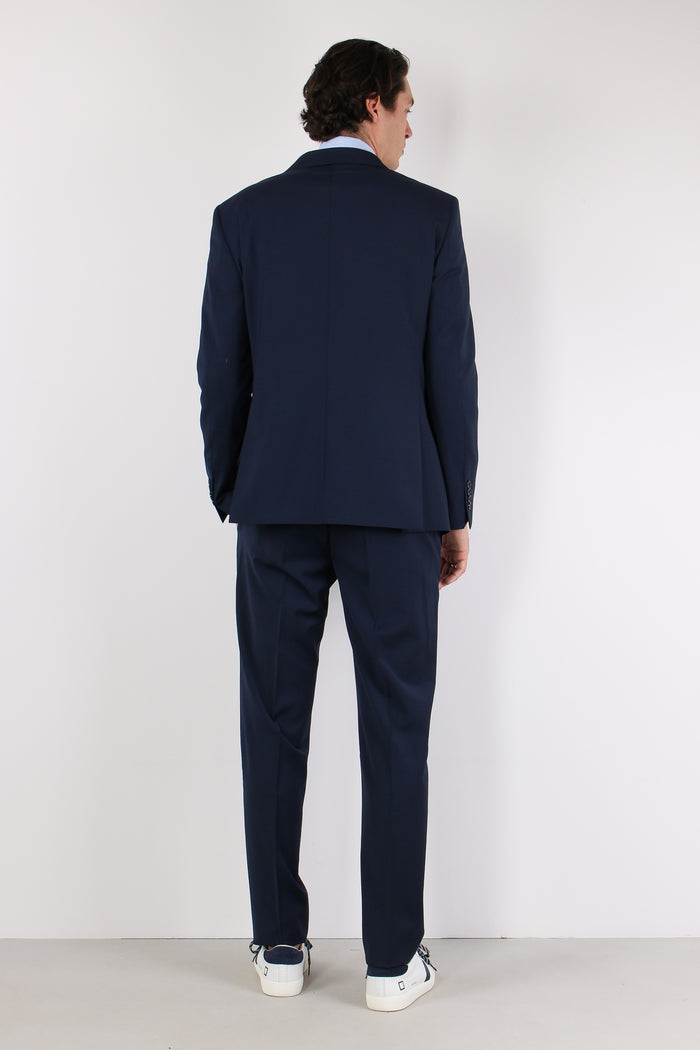 Abito Misto Lana Slim Blu-5