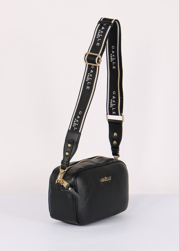 Camera Bag Tracolla Logo Nero-6