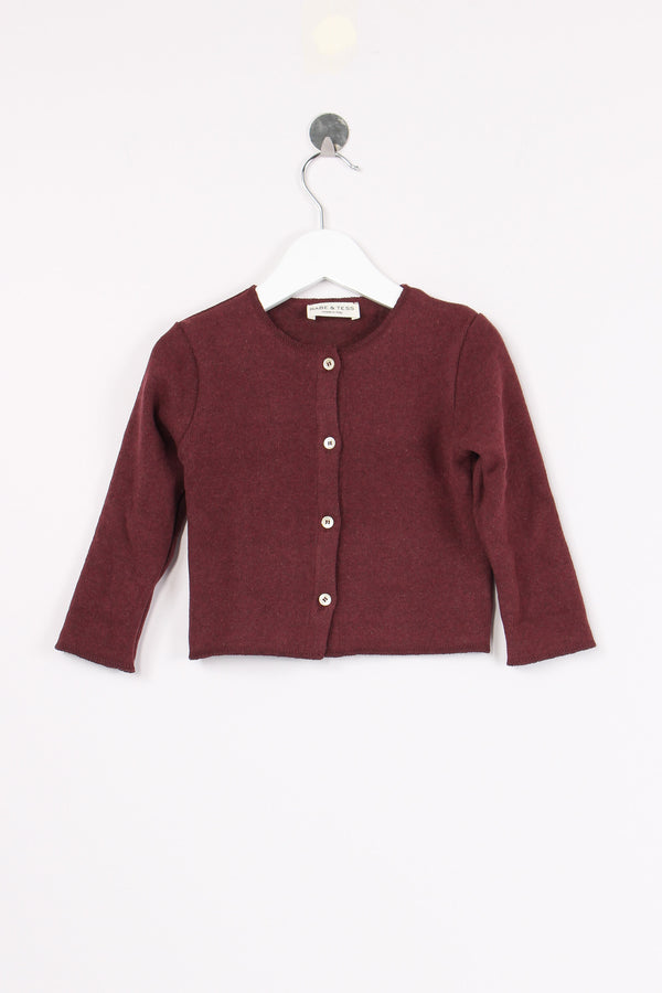 Cardigan Caldo Cotone Burgundy