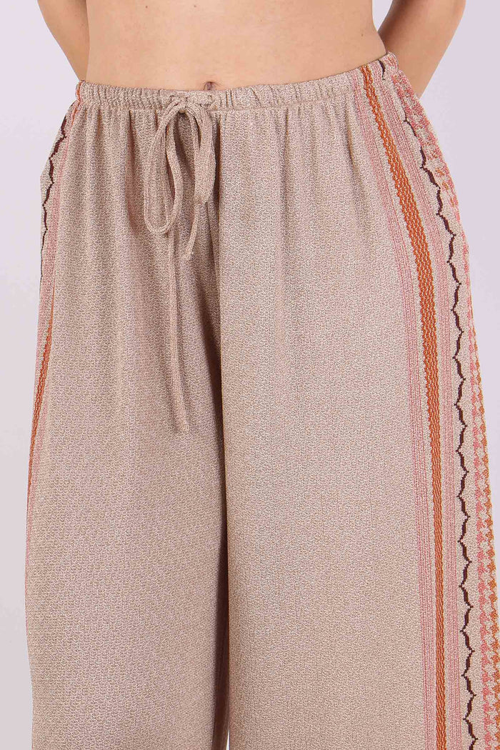 Pantalone Palazzo Lurez Fantasia Beige-8