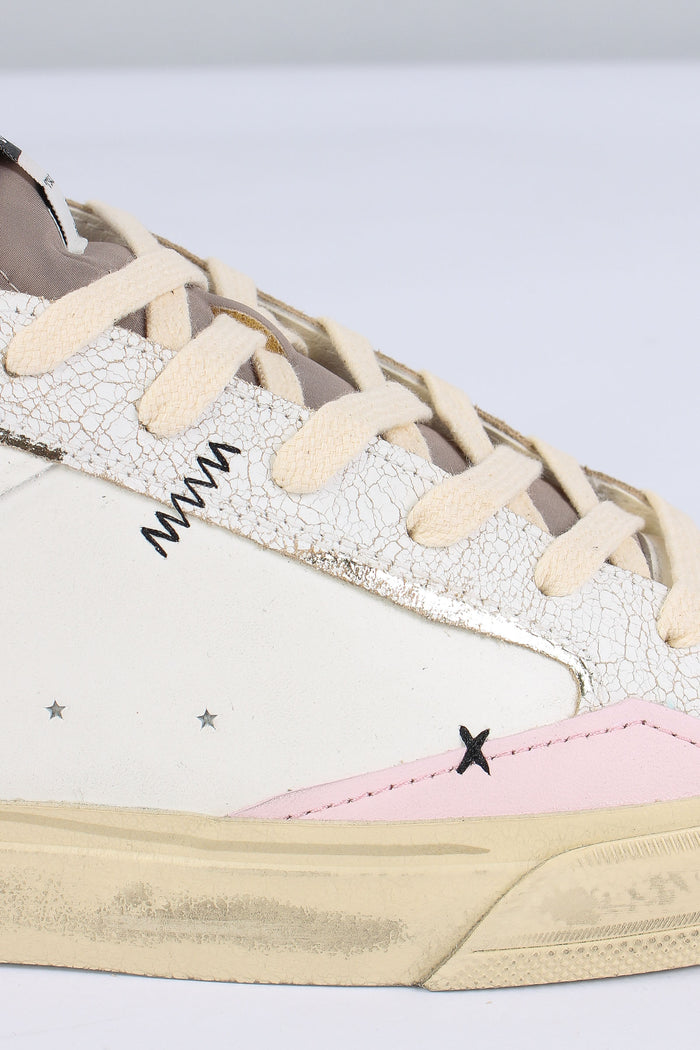 Sneakers Distressed You Are The Sun Bianco-8