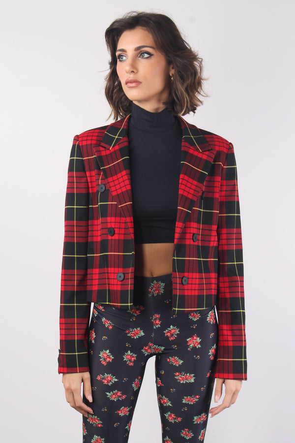 Giacca Kilt Crop Punk Red